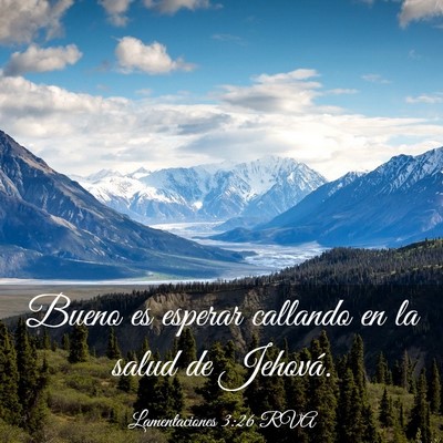 Picture 03 - Lamentaciones 3:26 RVA - Bueno es esperar callando en la salud de - Bible Verse Picture