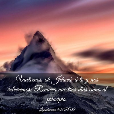 Picture 03 - Lamentaciones 5:21 RVA - Vuélvenos, oh Jehová, á ti, y nos volveremos: - Bible Verse Picture