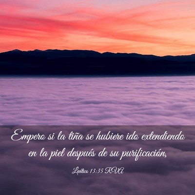 Picture 03 - Levítico 13:35 RVA - Empero si la tiña se hubiere ido extendiendo en - Bible Verse Picture