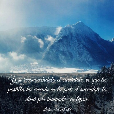 Picture 03 - Levítico 13:8 RVA - Y si reconociéndolo el sacerdote, ve que la - Bible Verse Picture