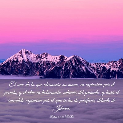 Picture 03 - Levítico 14:31 RVA - El uno de lo que alcanzare su mano, en expiación - Bible Verse Picture