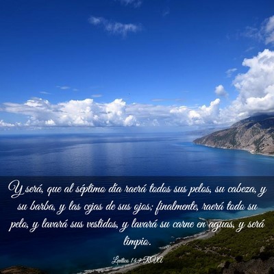 Picture 03 - Levítico 14:9 RVA - Y será, que al séptimo día raerá todos sus - Bible Verse Picture