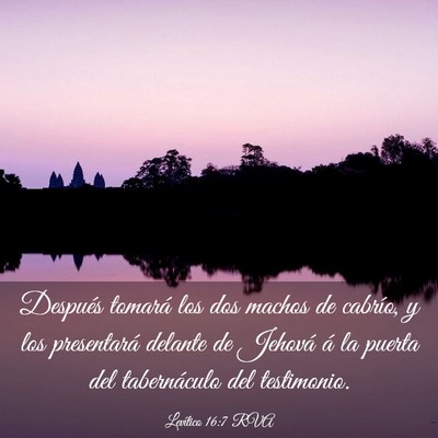 Picture 03 - Levítico 16:7 RVA - Después tomará los dos machos de cabrío, y los - Bible Verse Picture