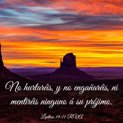 Picture 03 - Levítico 19:11 RVA - No hurtaréis, y no engañaréis, ni mentiréis - Bible Verse Picture