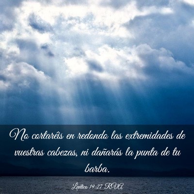 Picture 03 - Levítico 19:27 RVA - No cortaréis en redondo las extremidades de - Bible Verse Picture
