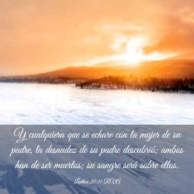 Picture 03 - Levítico 20:11 RVA - Y cualquiera que se echare con la mujer de su - Bible Verse Picture