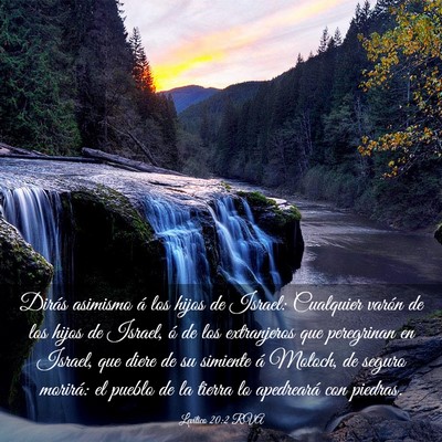 Picture 03 - Levítico 20:2 RVA - Dirás asimismo á los hijos de Israel: Cualquier - Bible Verse Picture