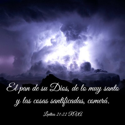 Picture 03 - Levítico 21:22 RVA - El pan de su Dios, de lo muy santo y las cosas - Bible Verse Picture