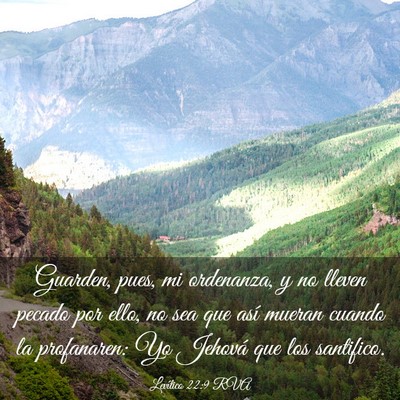 Picture 03 - Levítico 22:9 RVA - Guarden, pues, mi ordenanza, y no lleven pecado - Bible Verse Picture