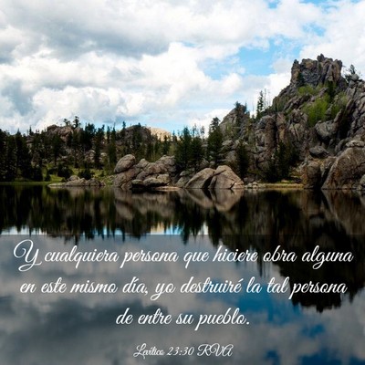 Picture 03 - Levítico 23:30 RVA - Y cualquiera persona que hiciere obra alguna en - Bible Verse Picture