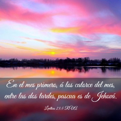 Picture 03 - Levítico 23:5 RVA - En el mes primero, á los catorce del mes, entre - Bible Verse Picture