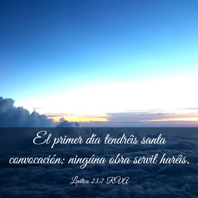 Picture 03 - Levítico 23:7 RVA - El primer día tendréis santa convocación: - Bible Verse Picture