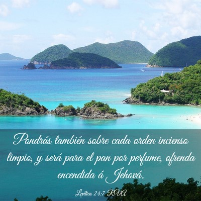 Picture 03 - Levítico 24:7 RVA - Pondrás también sobre cada orden incienso - Bible Verse Picture