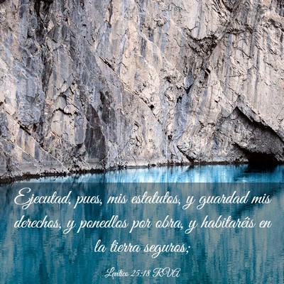 Picture 03 - Levítico 25:18 RVA - Ejecutad, pues, mis estatutos, y guardad mis - Bible Verse Picture