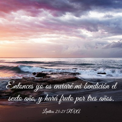 Picture 03 - Levítico 25:21 RVA - Entonces yo os enviaré mi bendición el sexto - Bible Verse Picture