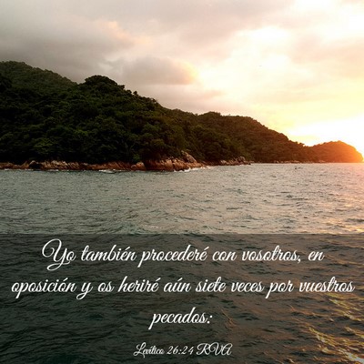 Picture 03 - Levítico 26:24 RVA - Yo también procederé con vosotros, en - Bible Verse Picture