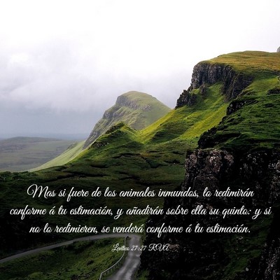 Picture 03 - Levítico 27:27 RVA - Mas si fuere de los animales inmundos, lo - Bible Verse Picture