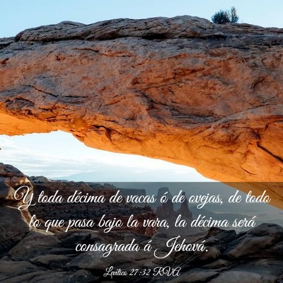 Picture 03 - Levítico 27:32 RVA - Y toda décima de vacas ó de ovejas, de todo lo - Bible Verse Picture