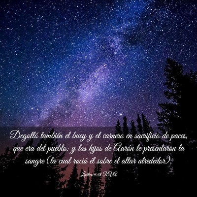 Picture 03 - Levítico 9:18 RVA - Degolló también el buey y el carnero en - Bible Verse Picture