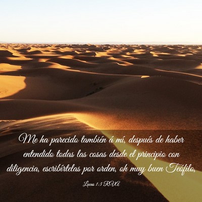 Picture 03 - Lucas 1:3 RVA - Me ha parecido también á mí, después de haber - Bible Verse Picture