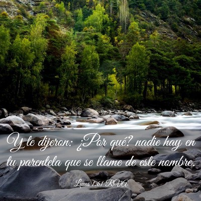 Picture 03 - Lucas 1:61 RVA - Y le dijeron: ¿Por qué? nadie hay en tu - Bible Verse Picture