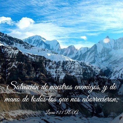 Picture 03 - Lucas 1:71 RVA - Salvación de nuestros enemigos, y de mano de - Bible Verse Picture