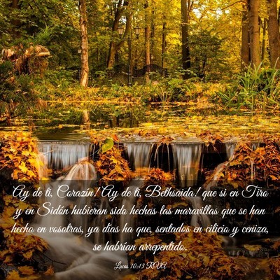 Picture 03 - Lucas 10:13 RVA - Ay de ti, Corazín! ­Ay de ti, Bethsaida! que si - Bible Verse Picture