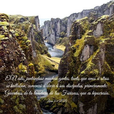 Picture 03 - Lucas 12:1 RVA - EN esto, juntándose muchas gentes, tanto que - Bible Verse Picture
