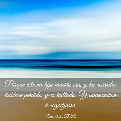 Picture 03 - Lucas 15:24 RVA - Porque este mi hijo muerto era, y ha revivido; - Bible Verse Picture
