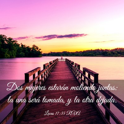 Picture 03 - Lucas 17:35 RVA - Dos mujeres estarán moliendo juntas: la una - Bible Verse Picture