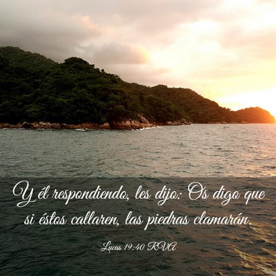 Picture 03 - Lucas 19:40 RVA - Y él respondiendo, les dijo: Os digo que si - Bible Verse Picture