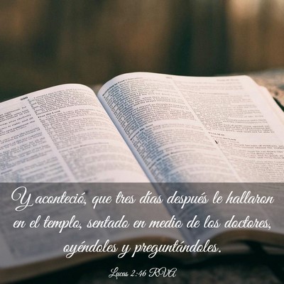 Picture 03 - Lucas 2:46 RVA - Y aconteció, que tres días después le hallaron - Bible Verse Picture