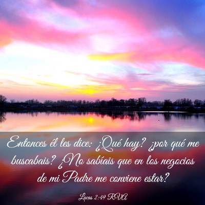 Picture 03 - Lucas 2:49 RVA - Entonces él les dice: ¿Qué hay? ¿por qué me - Bible Verse Picture