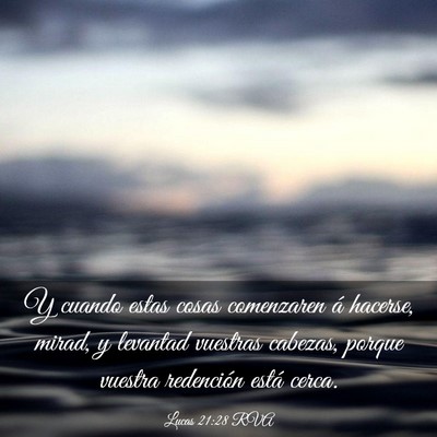 Picture 03 - Lucas 21:28 RVA - Y cuando estas cosas comenzaren á hacerse, - Bible Verse Picture