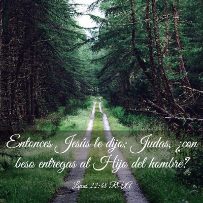 Picture 03 - Lucas 22:48 RVA - Entonces Jesús le dijo: Judas, ¿con beso - Bible Verse Picture