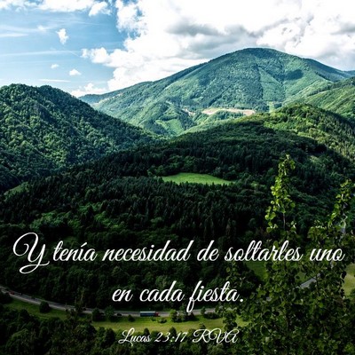 Picture 03 - Lucas 23:17 RVA - Y tenía necesidad de soltarles uno en cada - Bible Verse Picture