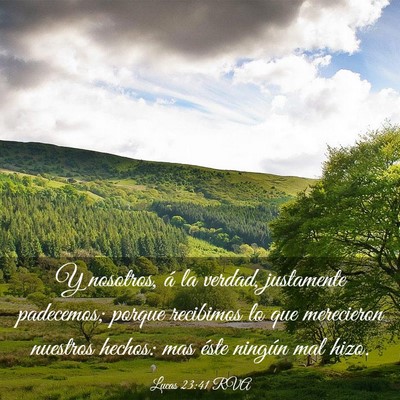 Picture 03 - Lucas 23:41 RVA - Y nosotros, á la verdad, justamente padecemos; - Bible Verse Picture