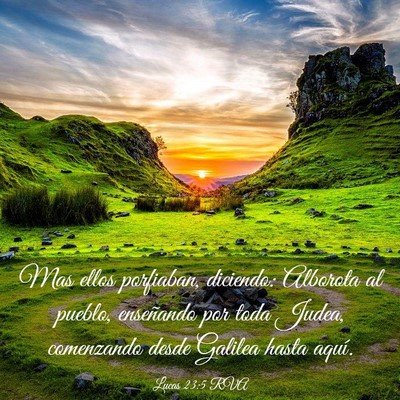 Picture 03 - Lucas 23:5 RVA - Mas ellos porfiaban, diciendo: Alborota al - Bible Verse Picture