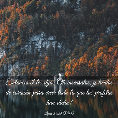 Picture 03 - Lucas 24:25 RVA - Entonces él les dijo: ­Oh insensatos, y tardos - Bible Verse Picture