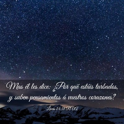Picture 03 - Lucas 24:38 RVA - Mas él les dice: ¿Por qué estáis turbados, y - Bible Verse Picture
