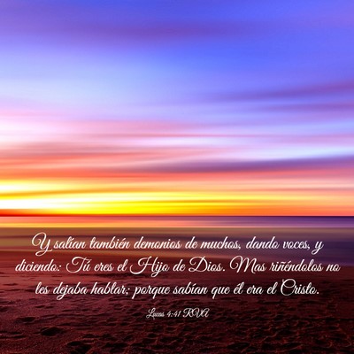 Picture 03 - Lucas 4:41 RVA - Y salían también demonios de muchos, dando - Bible Verse Picture
