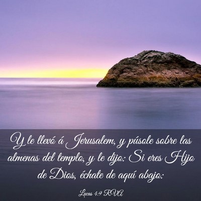 Picture 03 - Lucas 4:9 RVA - Y le llevó á Jerusalem, y púsole sobre las - Bible Verse Picture