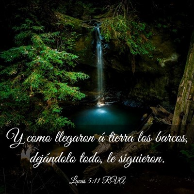 Picture 03 - Lucas 5:11 RVA - Y como llegaron á tierra los barcos, dejándolo - Bible Verse Picture