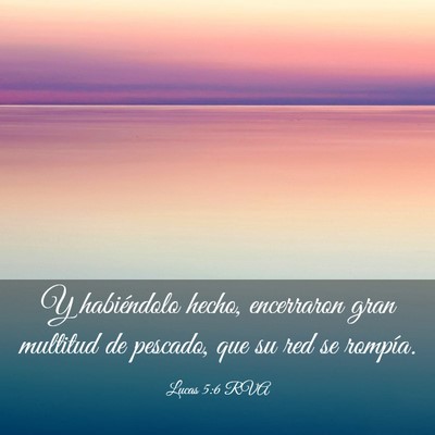 Picture 03 - Lucas 5:6 RVA - Y habiéndolo hecho, encerraron gran multitud de - Bible Verse Picture