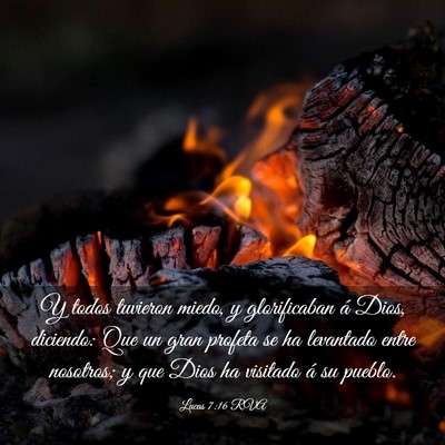 Picture 03 - Lucas 7:16 RVA - Y todos tuvieron miedo, y glorificaban á Dios, - Bible Verse Picture