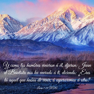 Picture 03 - Lucas 7:20 RVA - Y como los hombres vinieron á él, dijeron: Juan - Bible Verse Picture