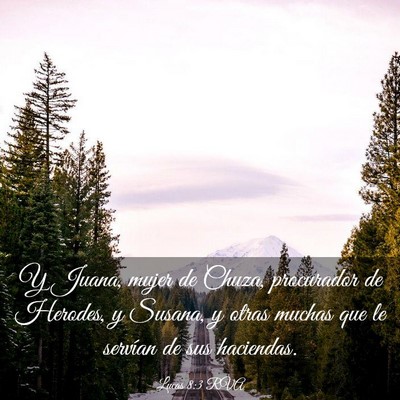 Picture 03 - Lucas 8:3 RVA - Y Juana, mujer de Chuza, procurador de Herodes, y - Bible Verse Picture