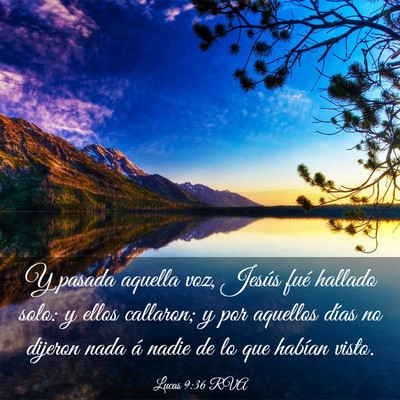 Picture 03 - Lucas 9:36 RVA - Y pasada aquella voz, Jesús fué hallado solo: y - Bible Verse Picture