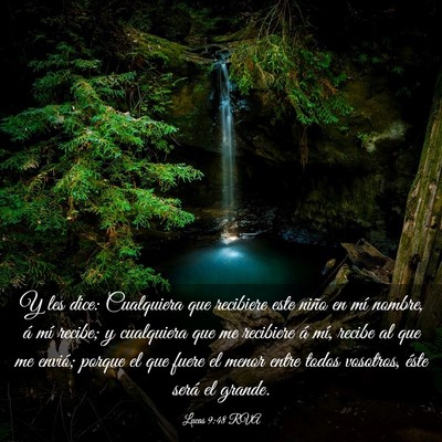 Picture 03 - Lucas 9:48 RVA - Y les dice: Cualquiera que recibiere este niño - Bible Verse Picture
