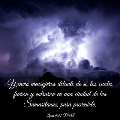 Picture 03 - Lucas 9:52 RVA - Y envió mensajeros delante de sí, los cuales - Bible Verse Picture